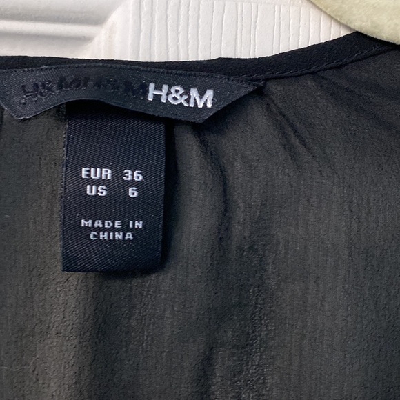100%silk h&m sheer top size 6 - Picture 3 of 12